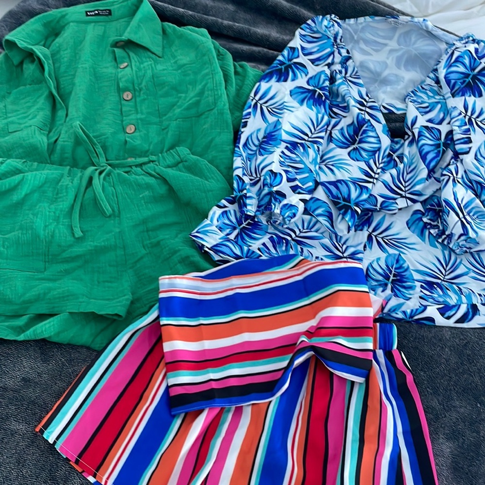 BRAND NEW NEVER WORN SHEIN Tropical Beach Vacation Bundle Size Medium